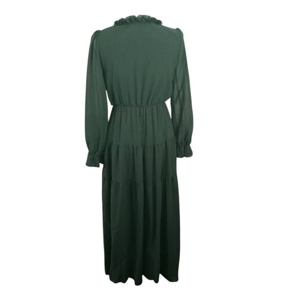 AMAZON GREEN V-NECK MAXI DRESS SZ.S NWOT - Picture 6 of 8